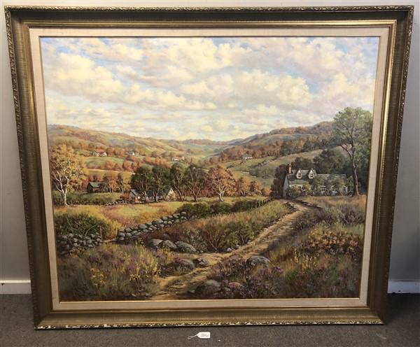 Fiora Cozzi- o/c Landscape 76"L x 66"h huge! (1 of 5)