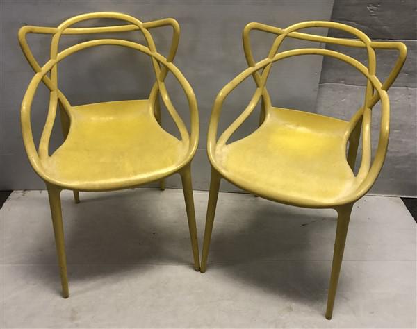 Pr. of Molded Plastic Chairs (1 of 3)