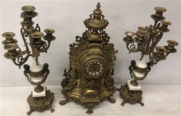 3 pc. Clock Set "As Found" (1 of 10)