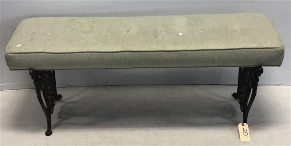 49" Upholstered and Iron Bench (1 of 6)