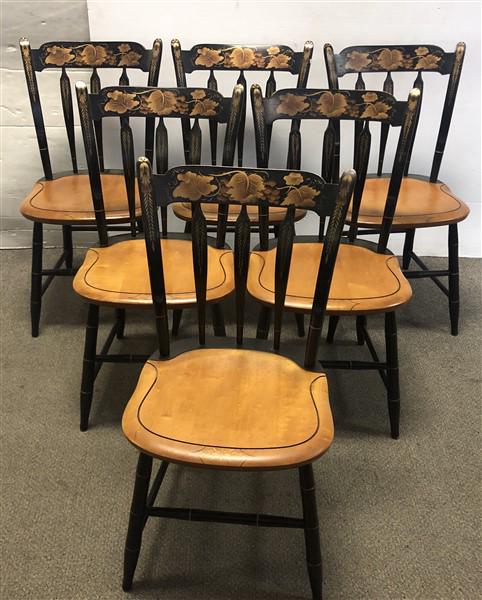 Slick Clean Set of 6 Hitchcock Side Chairs (1 of 10)