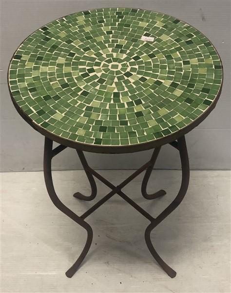 21" Iron Tile Top Garden Table (1 of 5)