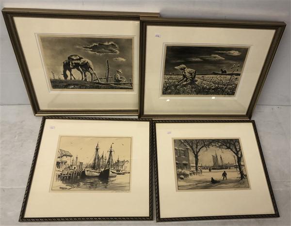 4 Framed Pencil Signed Prints (1 of 11)