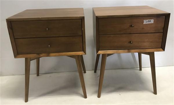 Stylish Pr. of 2 Drawer Modern Stands: Stylish Pr. of 2 Drawer Modern Stands