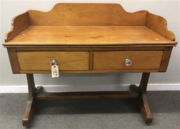 2 Drawer Pine Country Writing Desk: 2 Drawer Pine Country Writing Desk 45.5"x22"x36"h