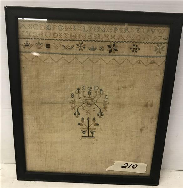 18th Cent. Sampler, Dated 1797: 18th Cent. Sampler, Dated 1797