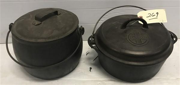 2 Pcs. of Iron Cookware- 1 Griswold: 2 Pcs. of Iron Cookware- 1 Griswold