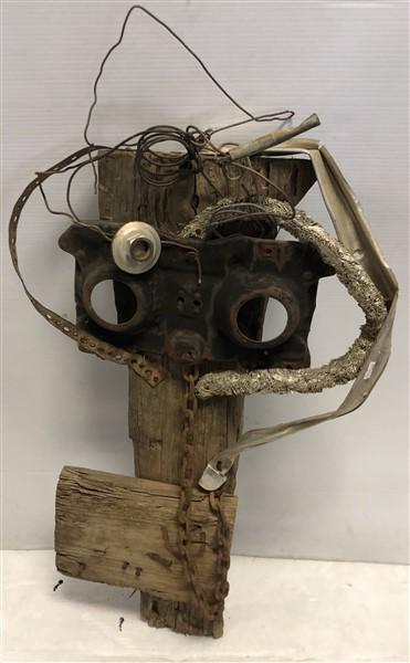 28" Industrial Folk Art Sculpture: 28" Industrial Folk Art Sculpture