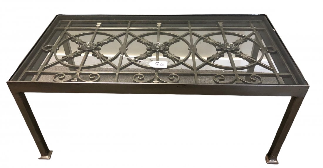 Contemporary Metal Coffee Table 41"x21"x18"h (1 of 4)