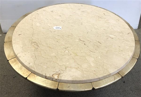 Silver Gilt and Marble Low Table 42"round x 19"h (1 of 4)