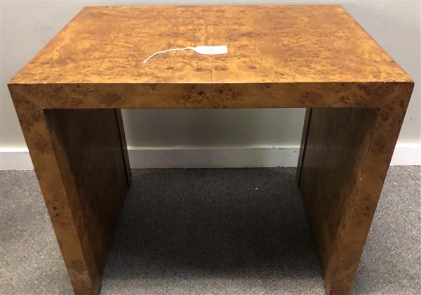 Modern Burlwood Table 28"w x 20"d x 24"h (1 of 3)