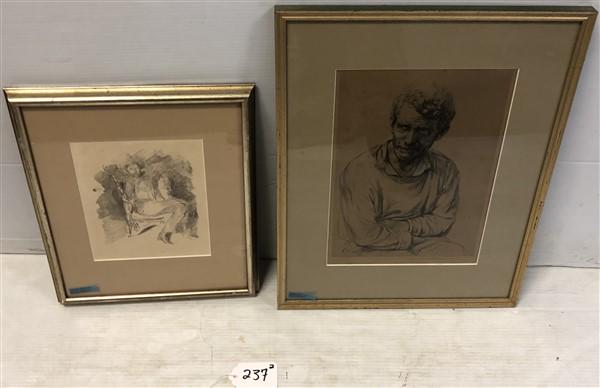 2 Engravings- Portraits 16"x 19" 12"x 14" (1 of 4)