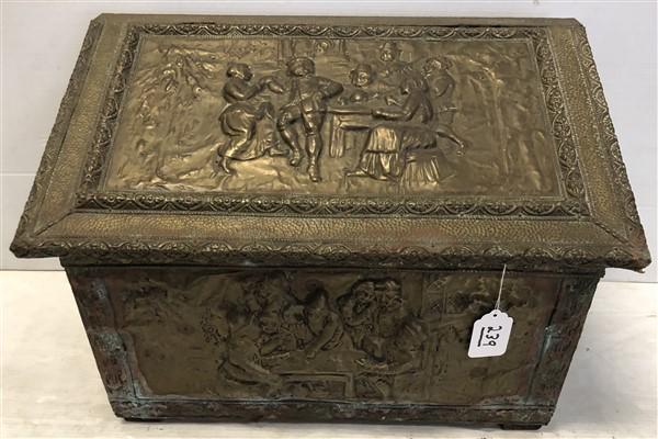 Brass Kindling Box 24"x12"x17" (1 of 5)