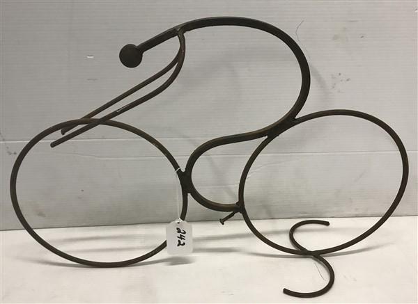 24" Folk Art Iron Cyclist (1 of 2)