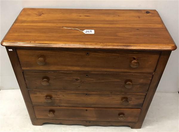 4 Drawer Pine Chest 38"x18"x35"h (1 of 5)