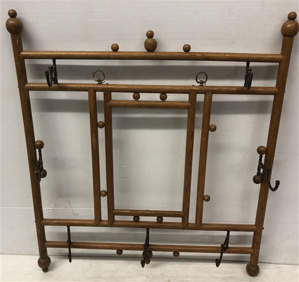 Oak Hanging Coat Rack (1 of 6)