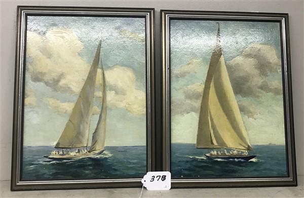2 o/b Sailing Ships: 2 o/b Sailing Ships13.5"w x 17.5"h
