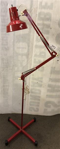 Red MCM Adjustable Floor Lamp (1 of 4)