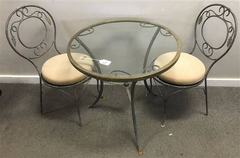 3 Pc. Iron Patio Set: 3 Pc. Iron Patio Set