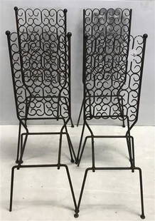 4 Iron Garden Chairs: 4 Iron Garden Chairs