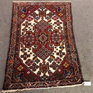 Small Hamadan Mat 3'7"x5'2": Small Hamadan Mat 3'7"x5'2"