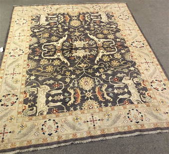 Agra/Jaipur Handmade Rug 7'10"x9'10": Agra/Jaipur Handmade Rug 7'10"x9'10"