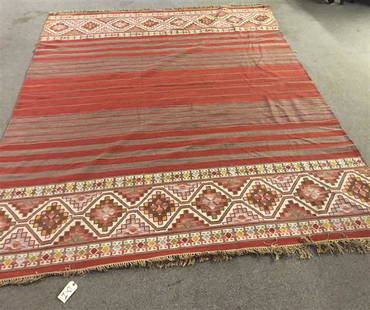 Handmade Flat Weave Rug 8'2"x10'8": Handmade Flat Weave Rug 8'2"x10'8"