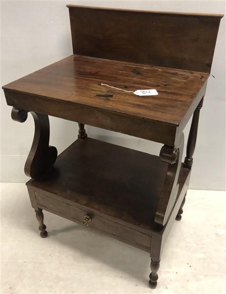 Antique 1 Drawer/2 Tier Stand (1 of 5)