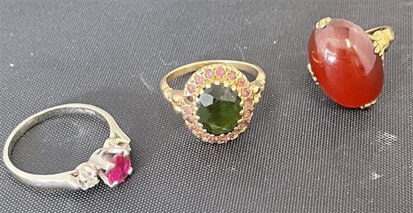 Three 14kt Gold Rings 12.2 grams-total weight (1 of 11)