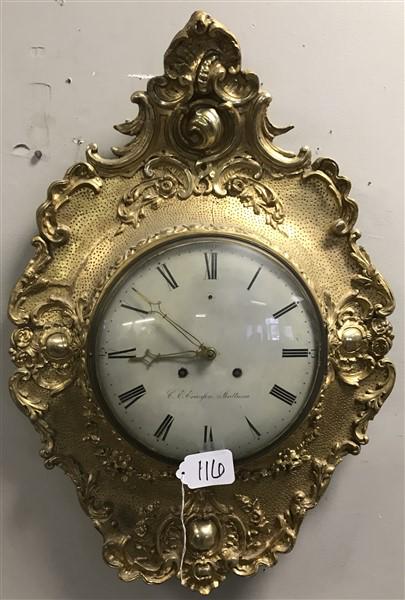 19th Cent. Gild Wood Cartel Clock (1 of 5)