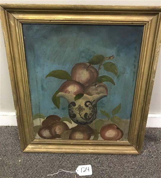 Good Early Still Life on Board 22"x25" (1 of 3)