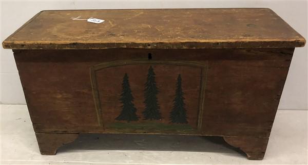 38" Paint Decorated 19th Cent. Blanket Box (1 of 4)