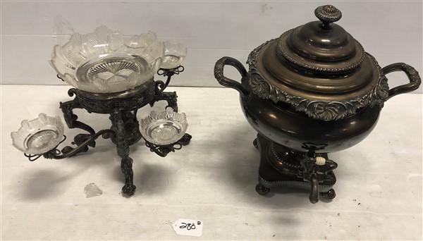 Silver Plate Epergne: Silver Plate Epergne