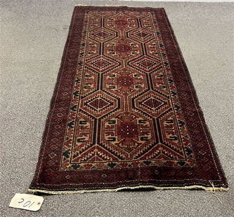 Semi- Antique Persian Runner 2'8"x5'0": Semi- Antique Persian Runner 2'8"x5'0"