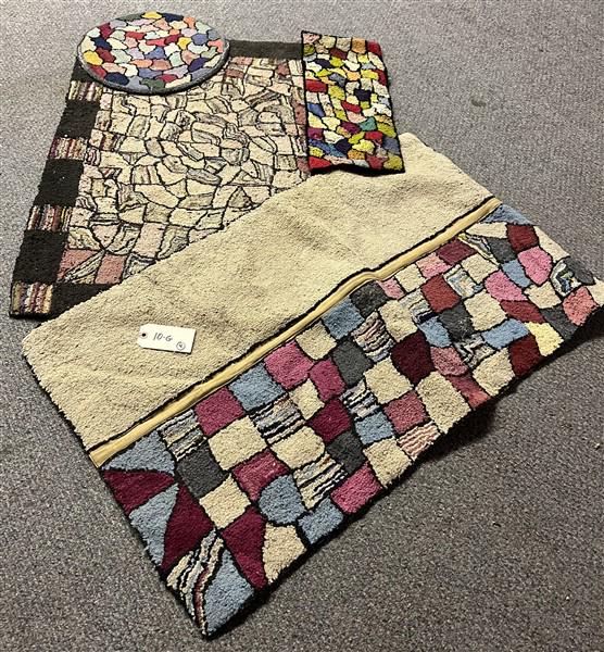 4 Small Hooked Rugs (1 of 5)