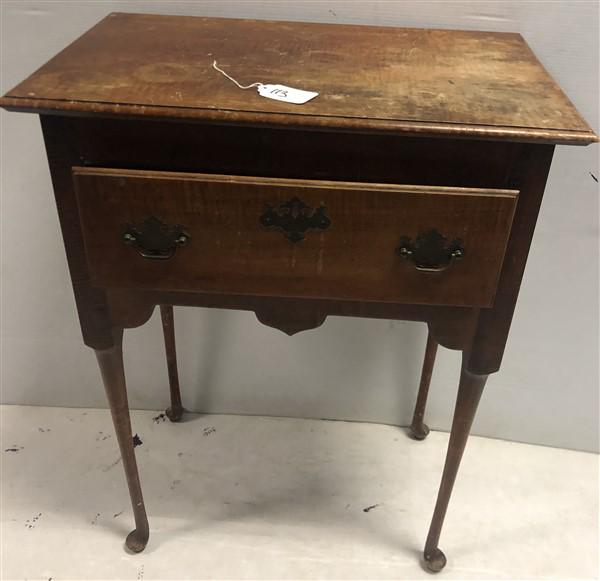 Tiger Maple One Drawer Stand: Tiger Maple One Drawer Stand