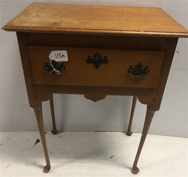 Tiger Maple 1 Drawer Stand (1 of 5)