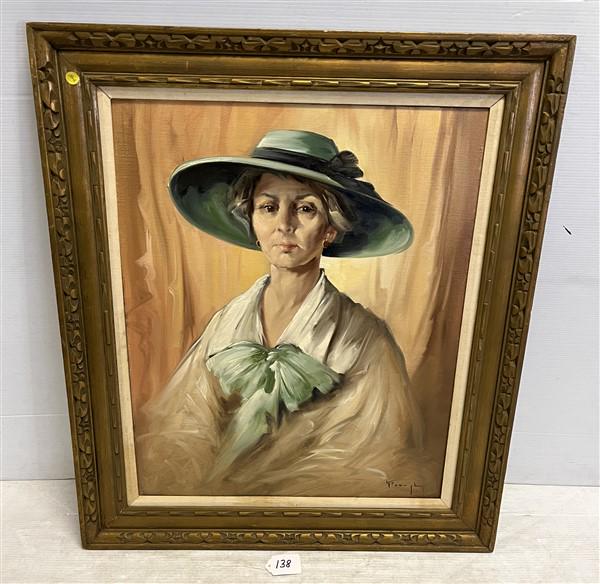 Framed o/c Portrait Sgnd. Violette De Koszeghy 32"x39" (1 of 3)