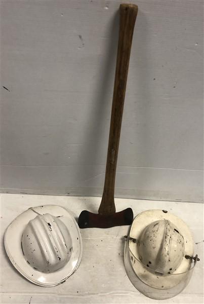 Fireman's Axe and Helmets (1 of 6)