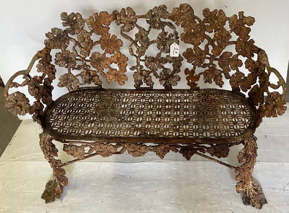 43" Cast iron Bench-Possibly Fiske: 43" Cast iron Bench-Possibly Fiske30" high and probably 125 lbs