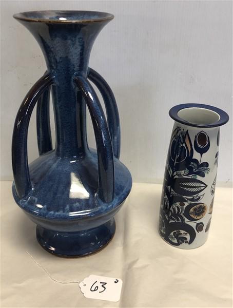 2 Nice Quality Contemporary Porcelain Vases 10" and 16" (1 of 7)
