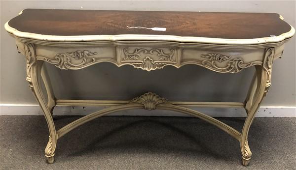 Pretty Console Table with Walnut Top: Pretty Console Table with Walnut Top