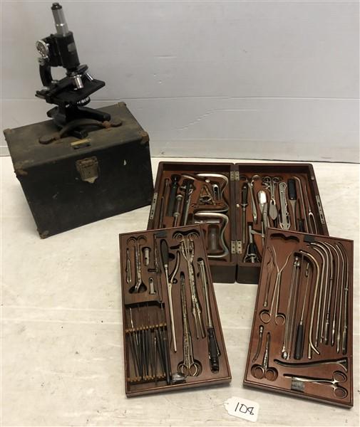Extensive 19th Cent. Field Surgeon's' Kit With Microscope (1 of 12)