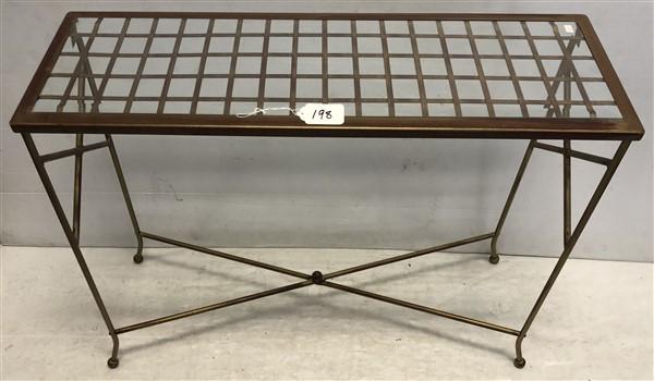 Contemporary 36" Glass Top Console Table (1 of 6)