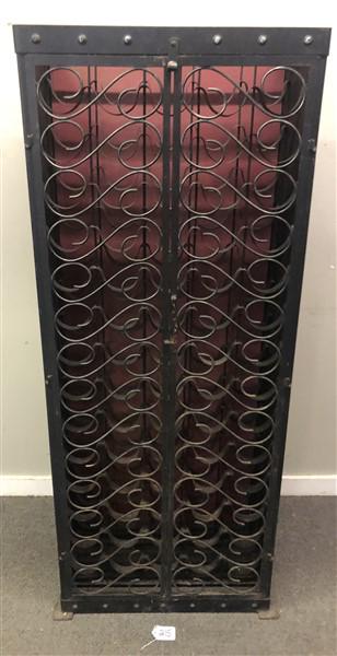Contemporary Iron Wine Rack 26"x 15"x64"h: Contemporary Iron Wine Rack 26"x 15"x64"h
