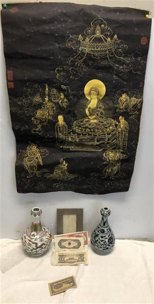 Oriental Items- Scroll, Currency, Porcelains (1 of 17)