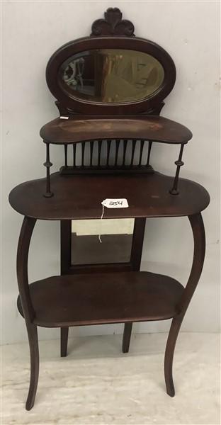 ca. 1920 Mirror Back 3 Tier Etagere (1 of 5)