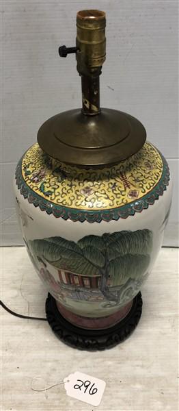 20" Hand Painted Oriental Lamp Bases (1 of 3)