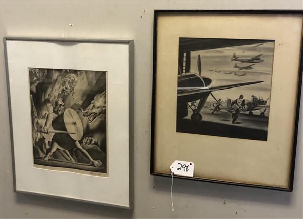 2 Framed Black and White Prints (1 of 8)