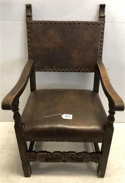 Early Carved Spanish Armchair (1 of 10)
